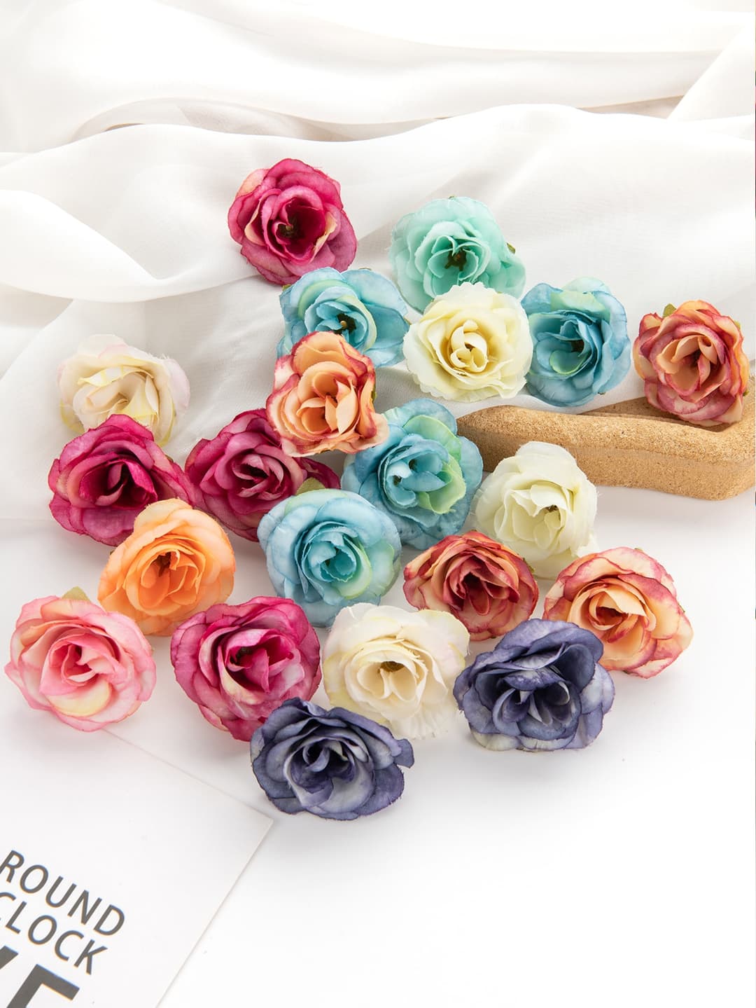 10pcs Silk Rose Artificial Flower Head Fake Flower For Home Decor Christmas Party Marriage Wedding Decoration DIY Wreath Accessories