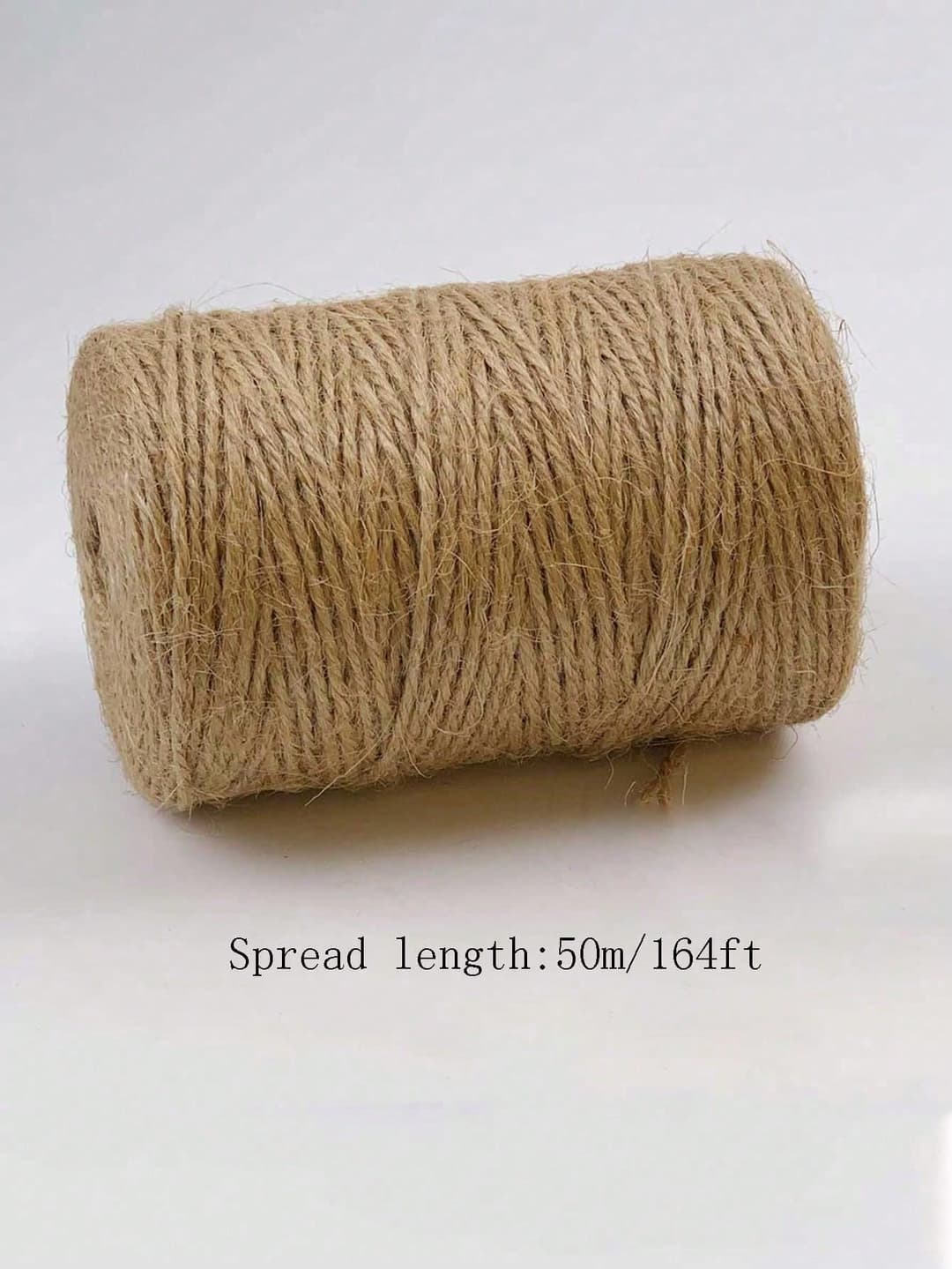 1PC-Natural Jute Rope 164 Feet Long Jute Rope For Crafts Gift Packaging Gardening Wedding Decorations, Christmas Decorations, Halloween Decorations