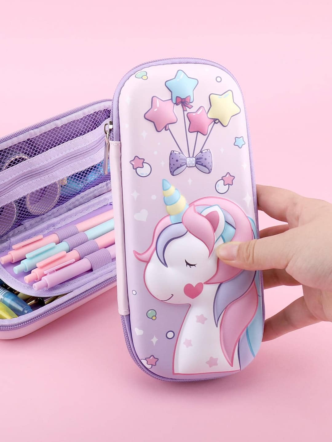1pc Unicorn Design Pencil Bag