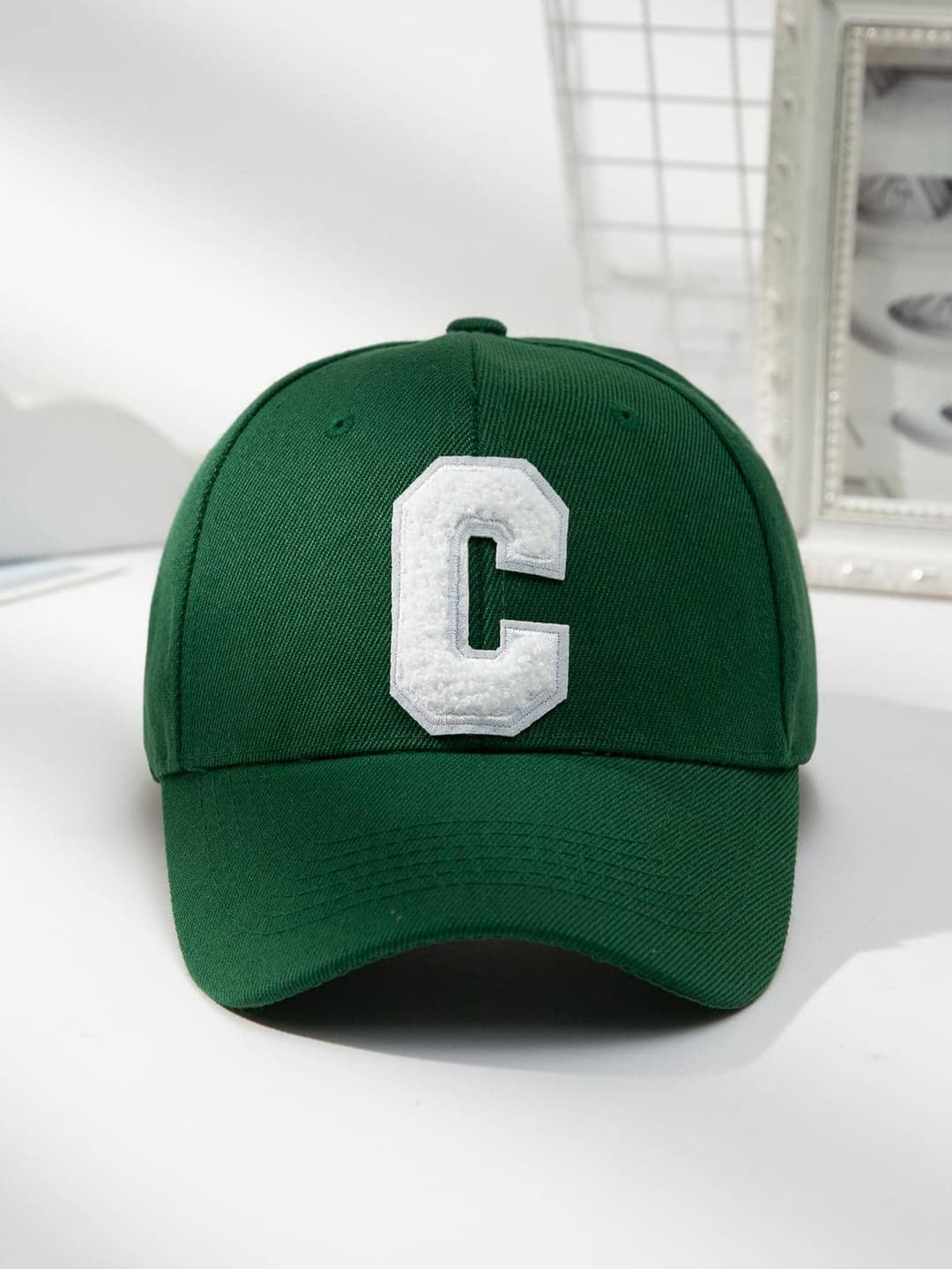 1pc Unisex Letter Patch Decor Adjustable Baseball Cap For Outdoor Travel Street