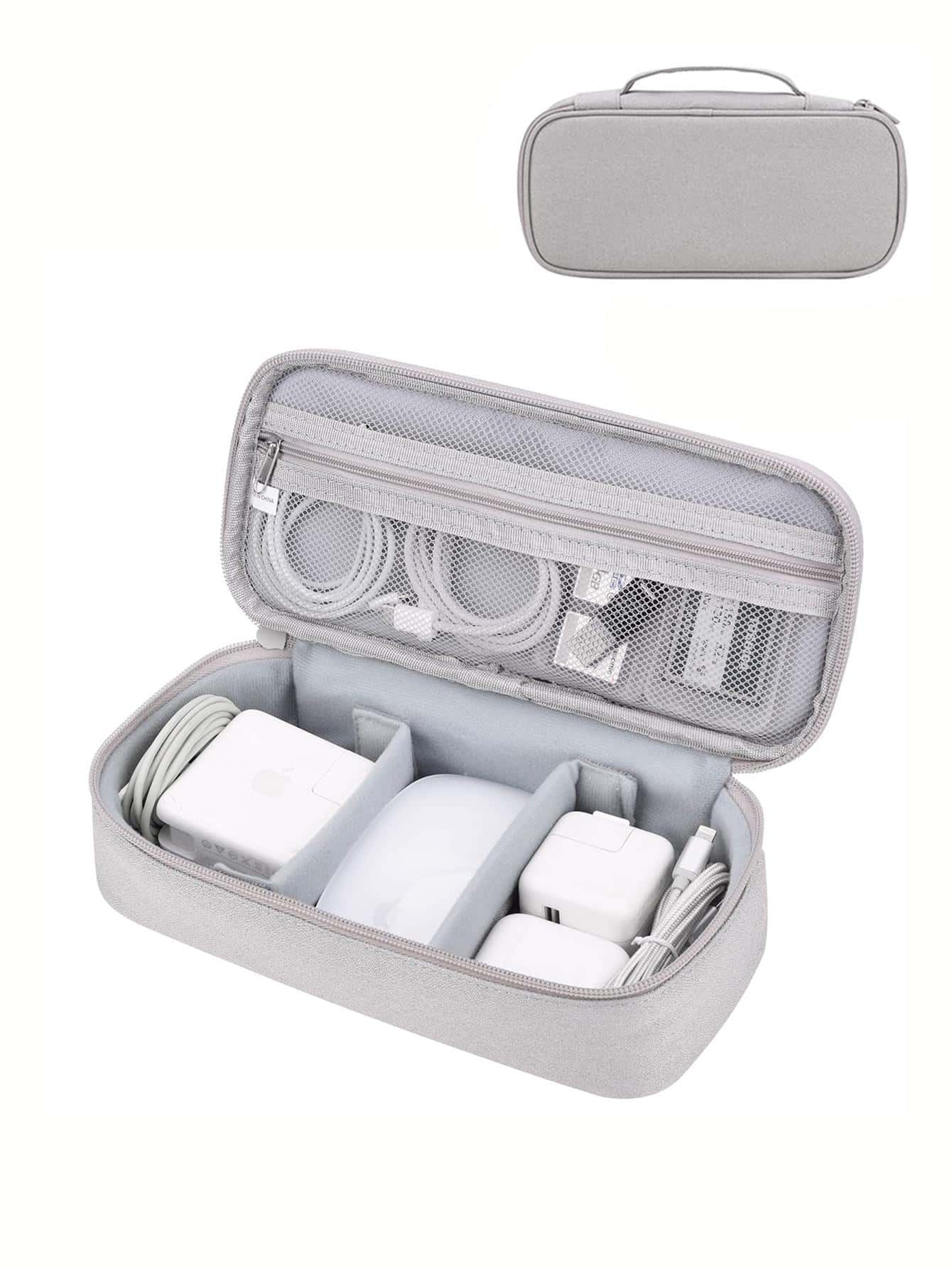 Electronics Organizer Travel Case, Carrying Pouch Bag For Travel Essentials, For Cable, Charging Cord, External Hard Drive, Portable Power Bank(Zipper Random) Charger Case For Business,Travel,School,College,Office School Supplies School Accessaries Back To School Universty Students
