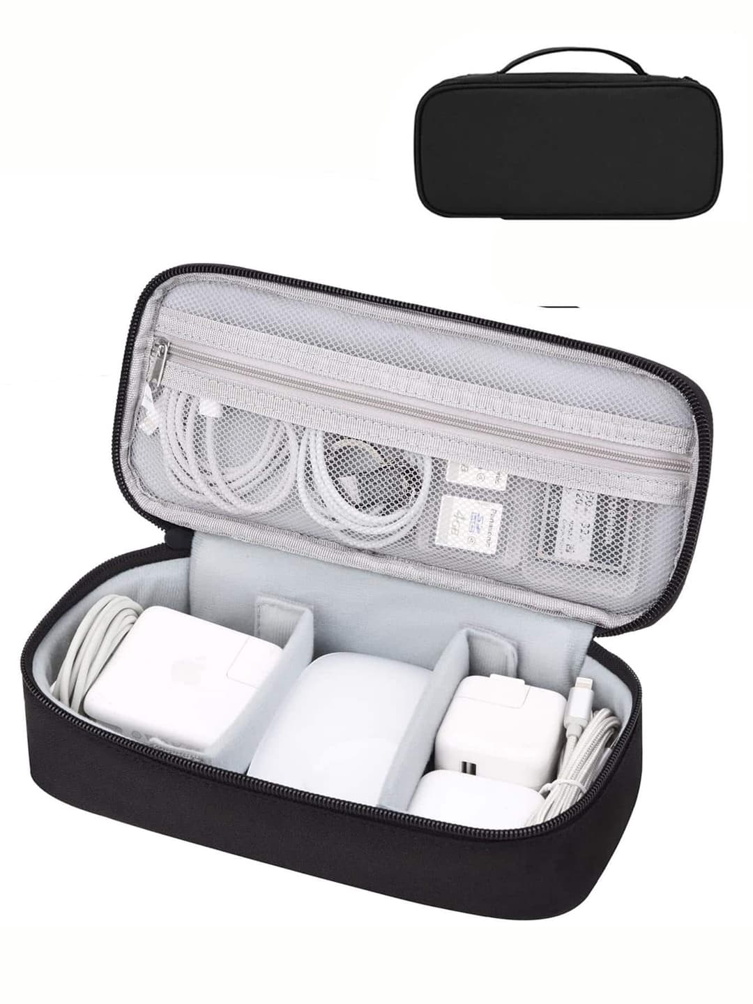 Electronics Organizer Travel Case, Carrying Pouch Bag For Travel Essentials, For Cable, Charging Cord, External Hard Drive, Portable Power Bank(Zipper Random)Storage Case Cable Bag Digital Bag Charger Case For Business,Travel,School,College,Office School Supplies School Accessaries Back To School Universty Students Organizer