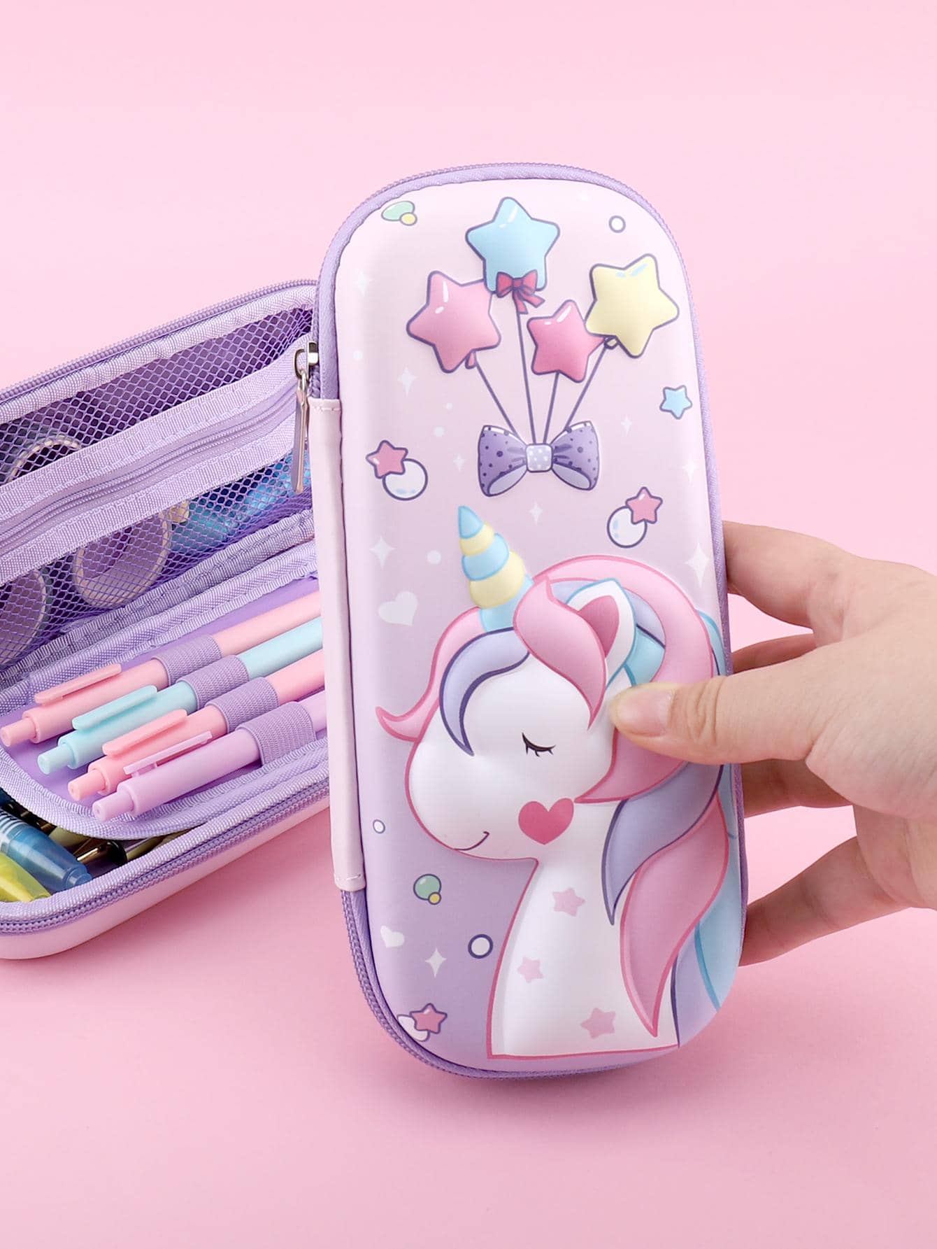 1pc Unicorn Design Pencil Bag