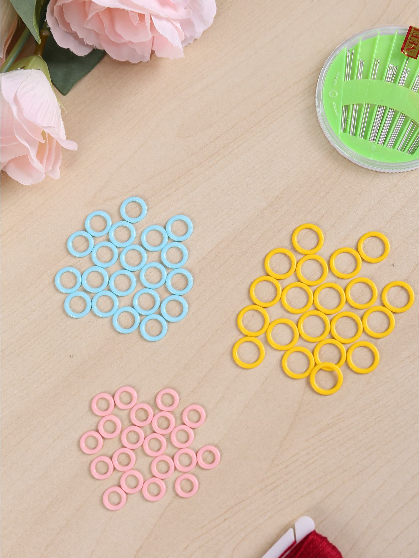 20pcs Each Of Small, Medium, And Large Plastic Round Crochet Stitch Markers/Knitting Tools