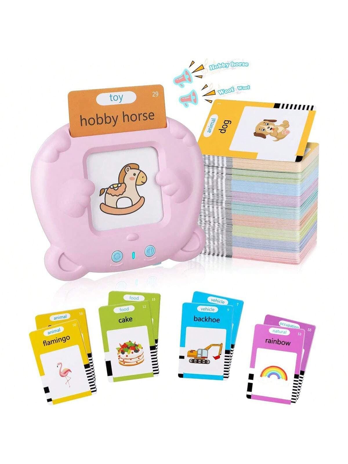 Learning Machine For Kid Talking Flash Cards Kindergarten Kids Language Electronic Audio Book Learn English Words ToysSchool, Student,Stationery,School Supplies