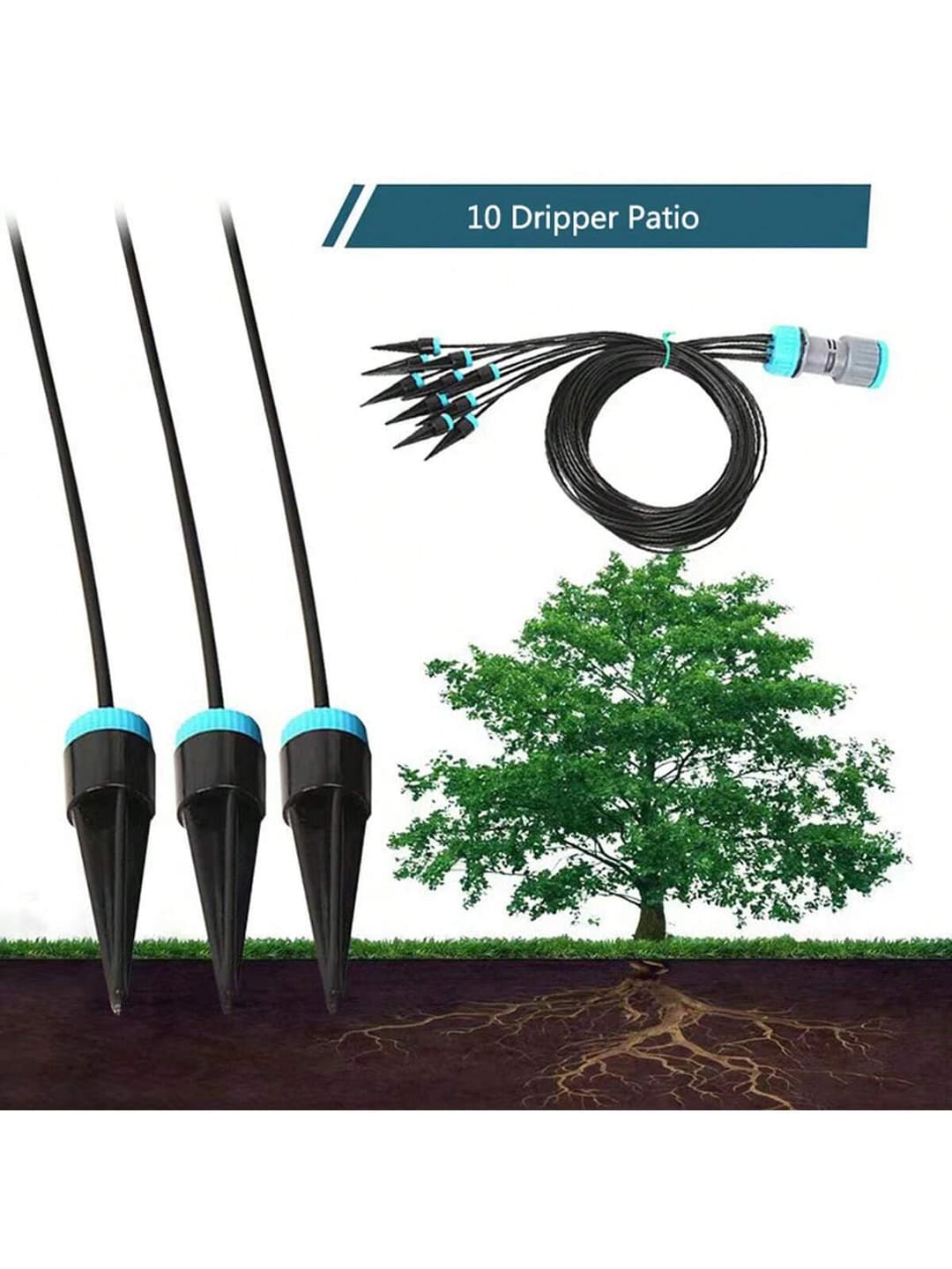1 Set,Automatic Watering System Indoor Drip Irrigation System With 10 Heads Plant Watering Unit,Yard And Garden Watering Can For Indoor Outdoor Plants 5.25Ft