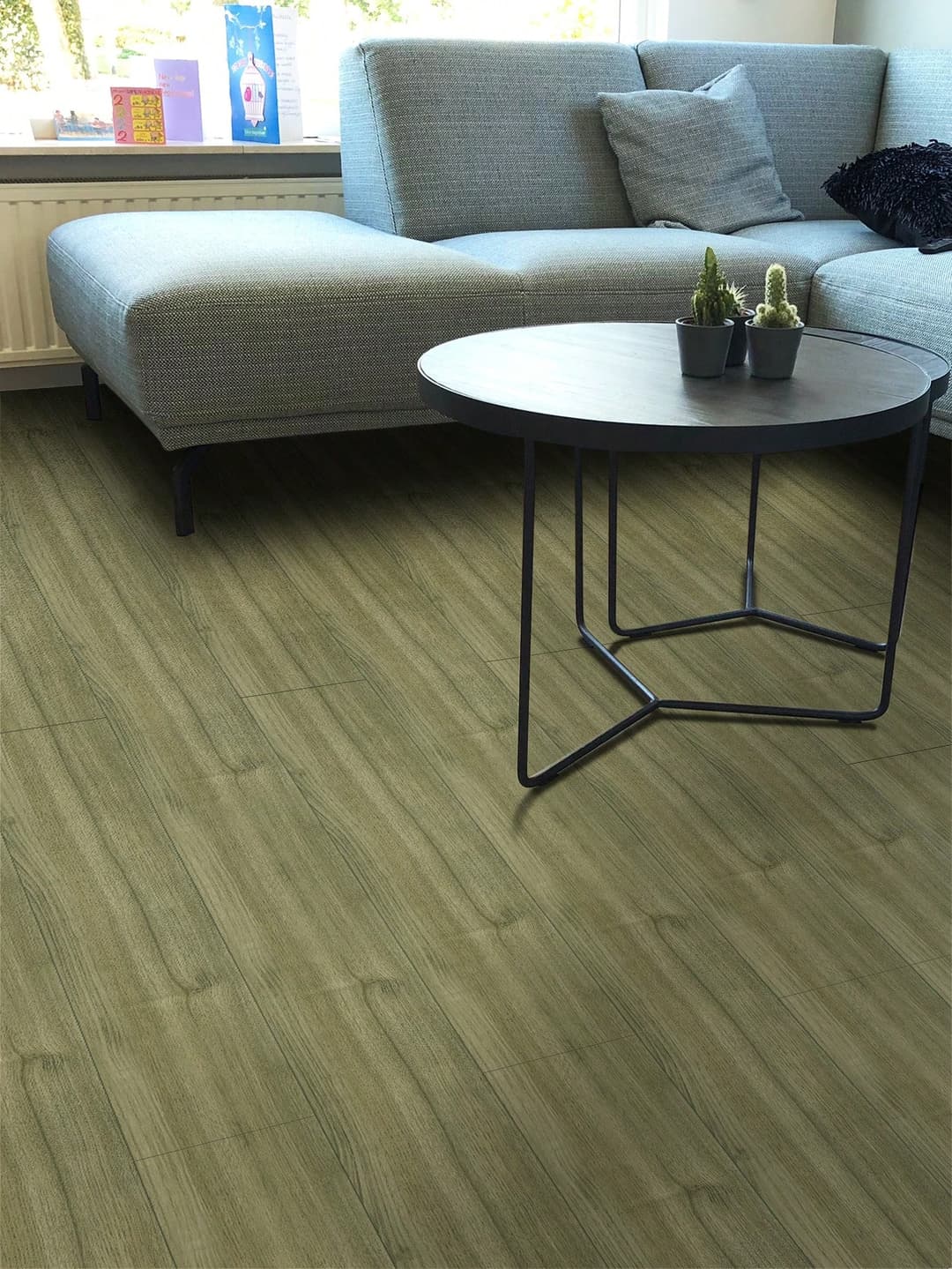 1roll Wooden Pattern Waterproof Floor Sticker, Modern Wooden Pattern Floor Paper Sticker For Household