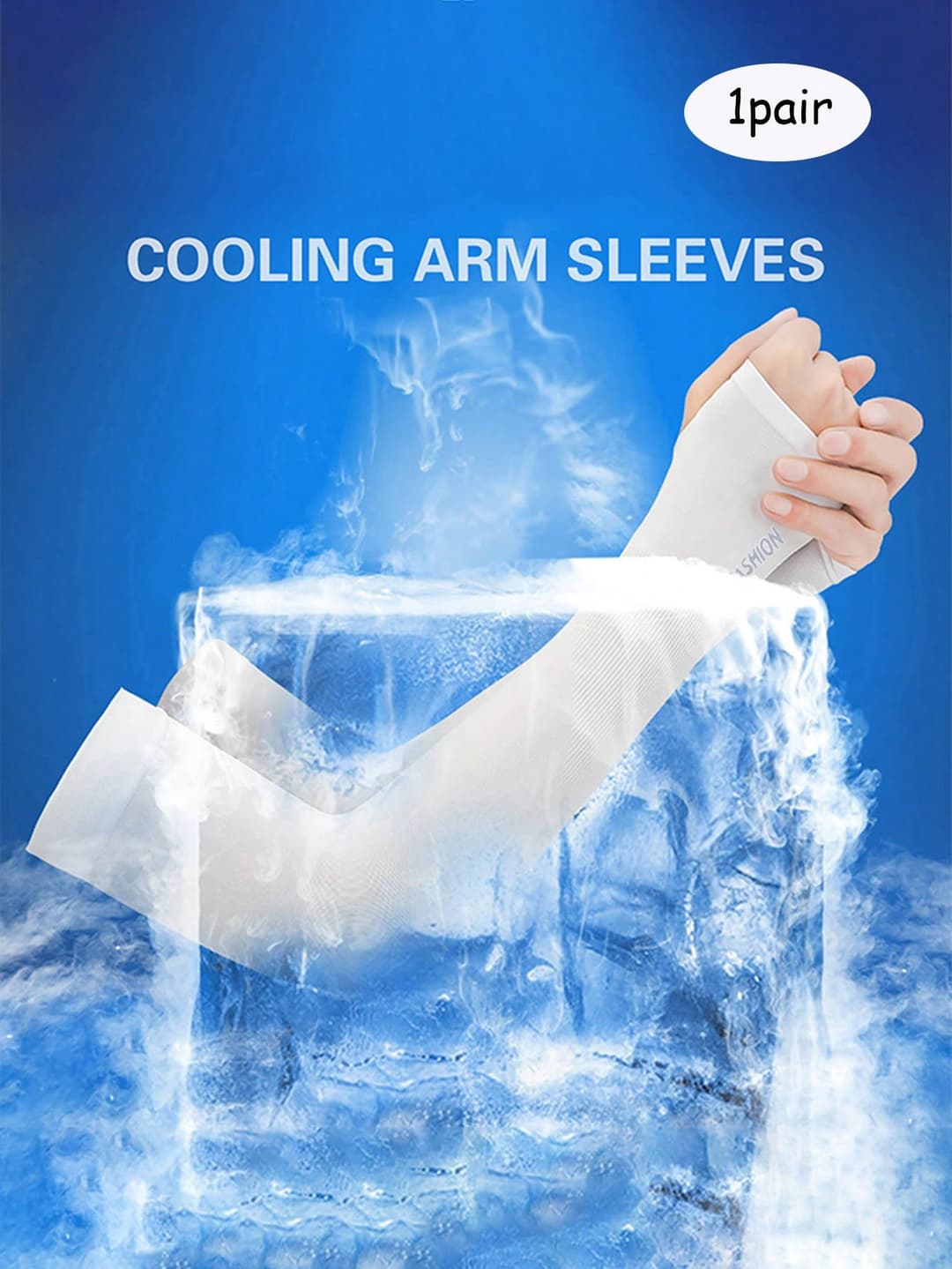 Sun Protective Anti UV 1pair Summer Ice Sleeves, Sun Protection Sleeves, Men's And Women's Ice Silk Anti UV Arm Sleeves, Outdoor Driving And Cycling Arm Protection For Breathability,Suitable For Cycling And Riding Motorcycle