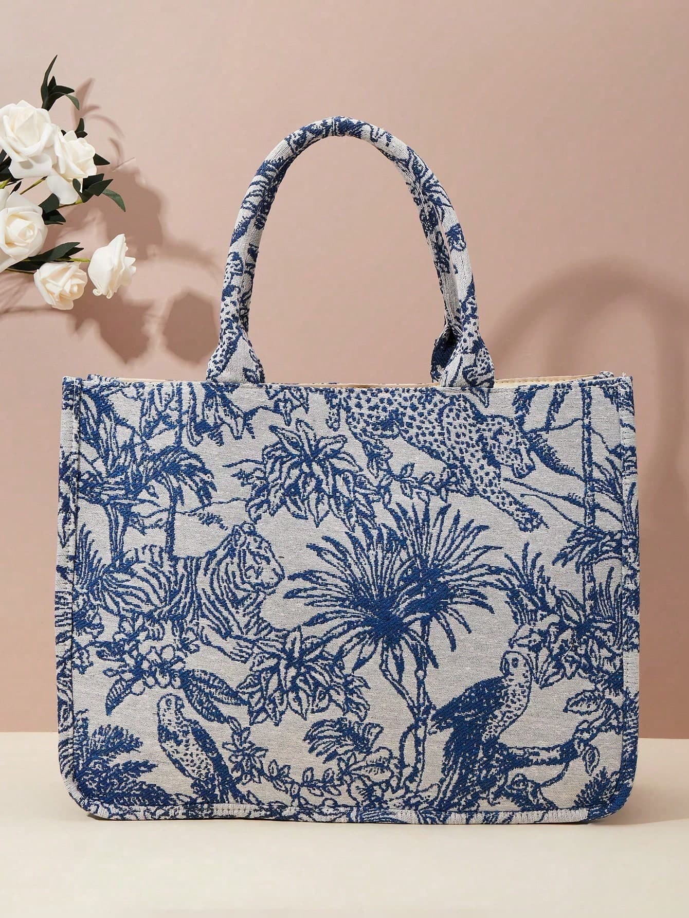 New Spring Collection Jacquard Embroidery Large Capacity Handbag Shoulder Bag (Random Pattern)School Bag,Back To School Backpack,School Handbag,School Bag,Back To School Backpack,School Handbag, Suitable For Teen Girls Women College Students, Perfect For Back To School,College,Middle School, High School,First Day Of School