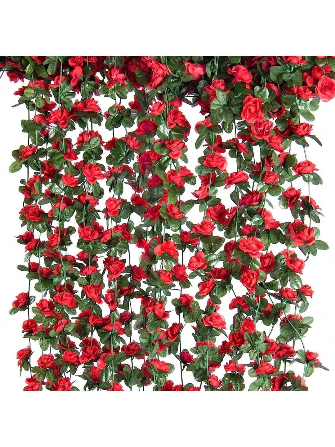 1PC Silk Roses Vine Artificial Flowers Fake Green Leaf Plants Valentine's Day Bride Bouquet For Autumn Decorations Wedding Vase For Home Dining Room Bedroom Decorations, Festival Birthday Party Accessories, Outdoor Garden Decorations