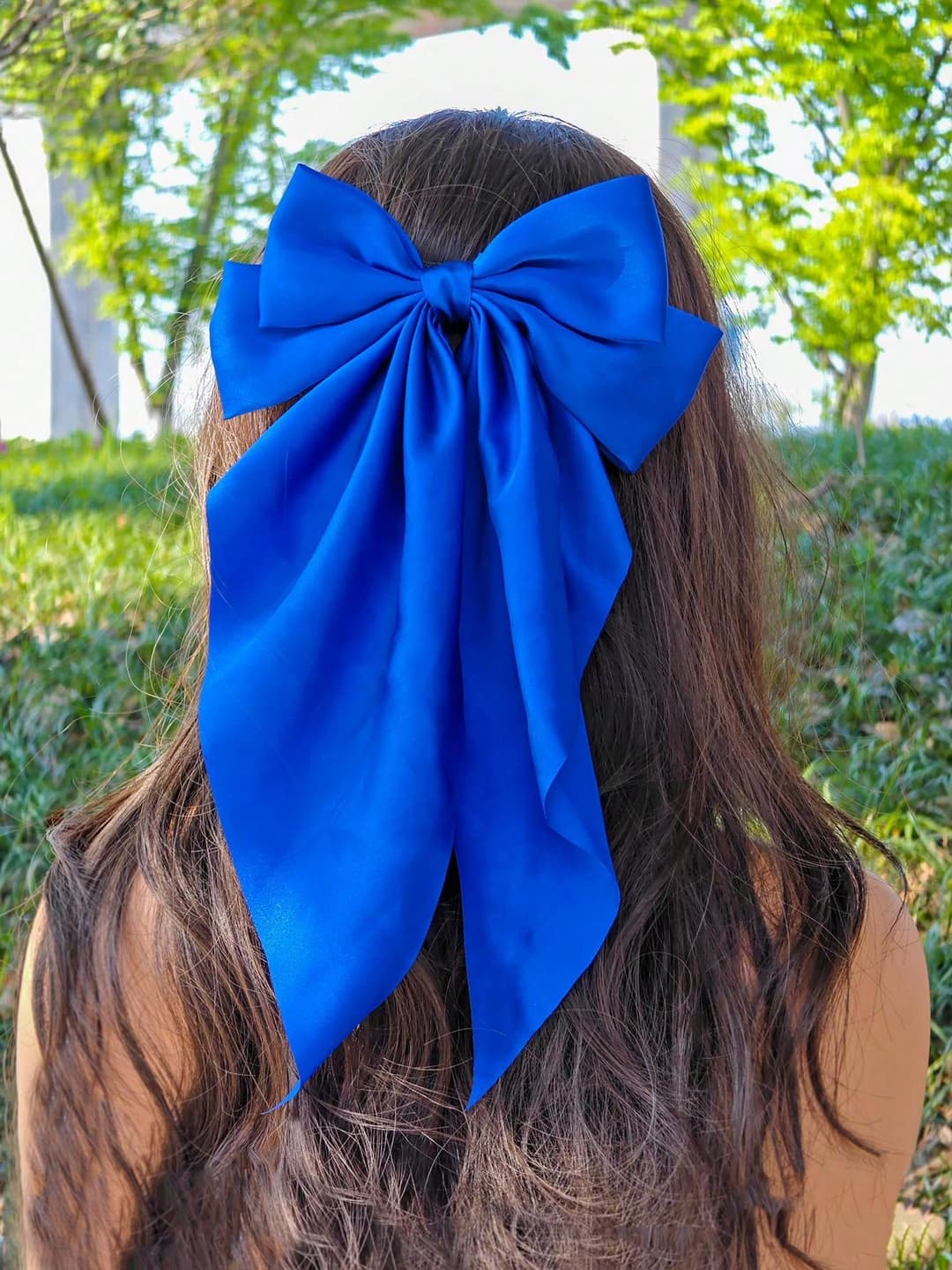 1 Pc Hair Bows For Women Big Bow Hair Clips For Girls Silky Satin Large Hair Ribbons Oversized Long Tail Hair Bows Hair Barrettes Hair Accessories Gifts Halloween