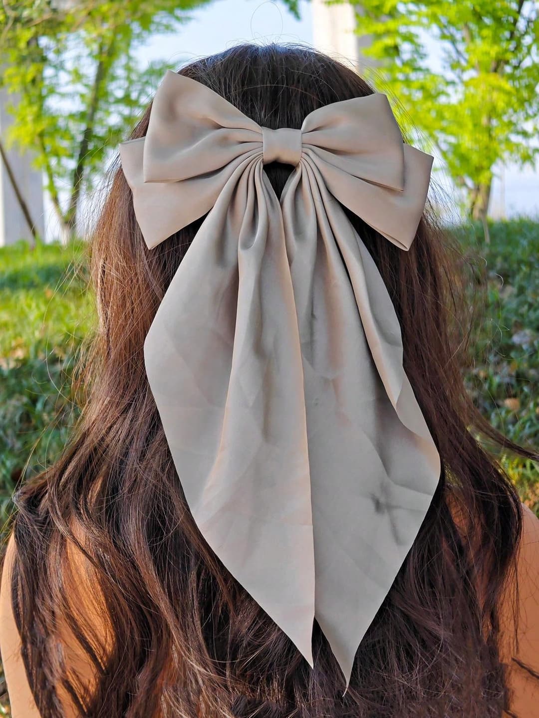 1 Pc Hair Bows For Women Big Bow Hair Clips For Girls Silky Satin Large Hair Ribbons Oversized Long Tail Hair Bows Hair Barrettes Hair Accessories Gifts Halloween