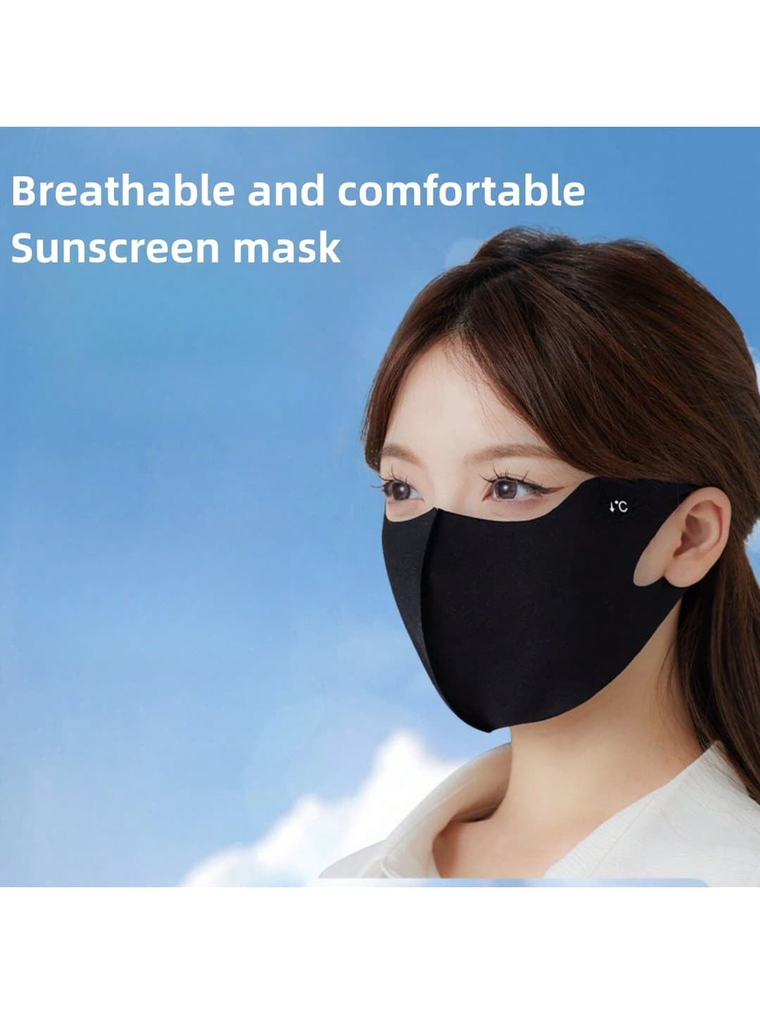 Sun Protective Anti UV 1pc Summer Sunscreen Breathable Ice Silk Mask, Women Skin Friendly Comfortable Sun Protection Anti-UV Mask Ski Mask,Suitable For Cycling,Riding Motorcycle And Skiing