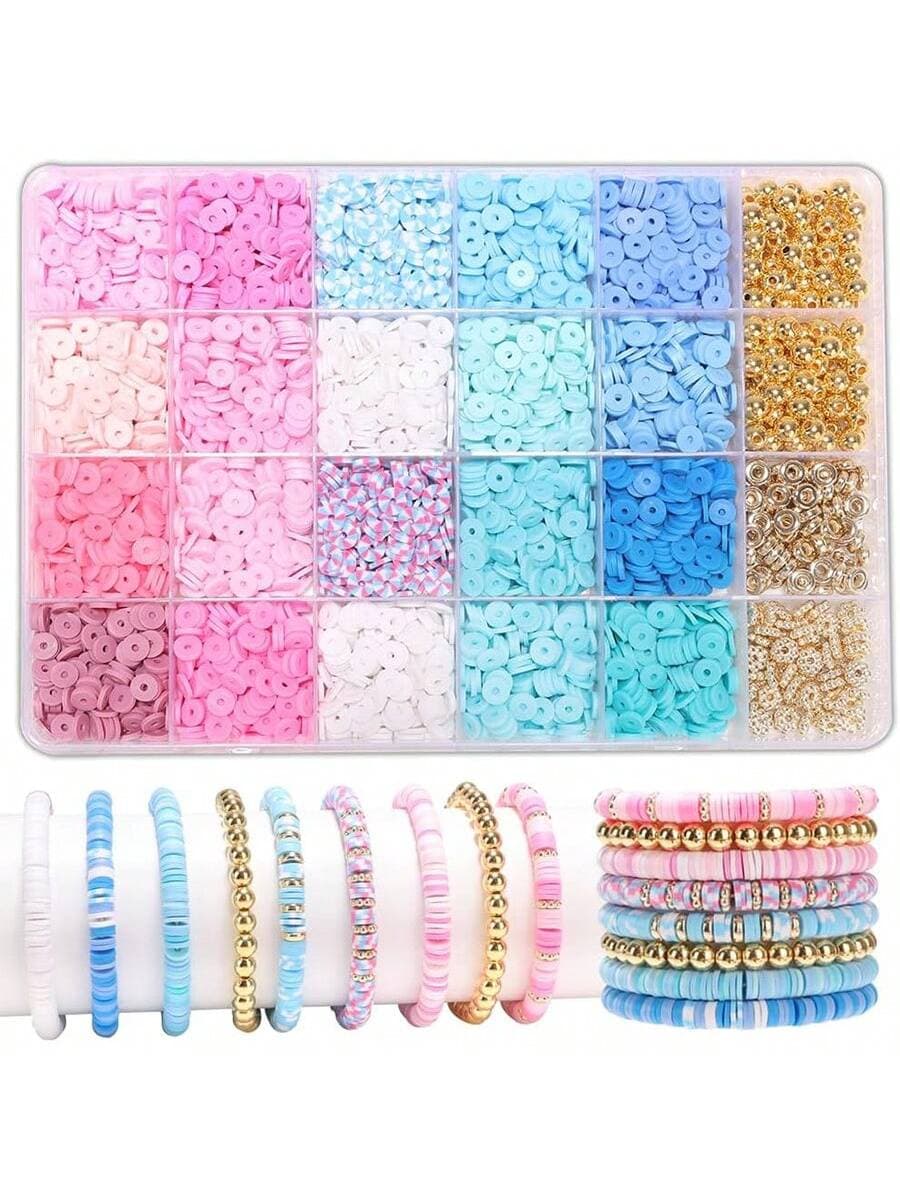 3000pcs Soft Ceramic Beads 24-Grid Bracelet DIY Making Set