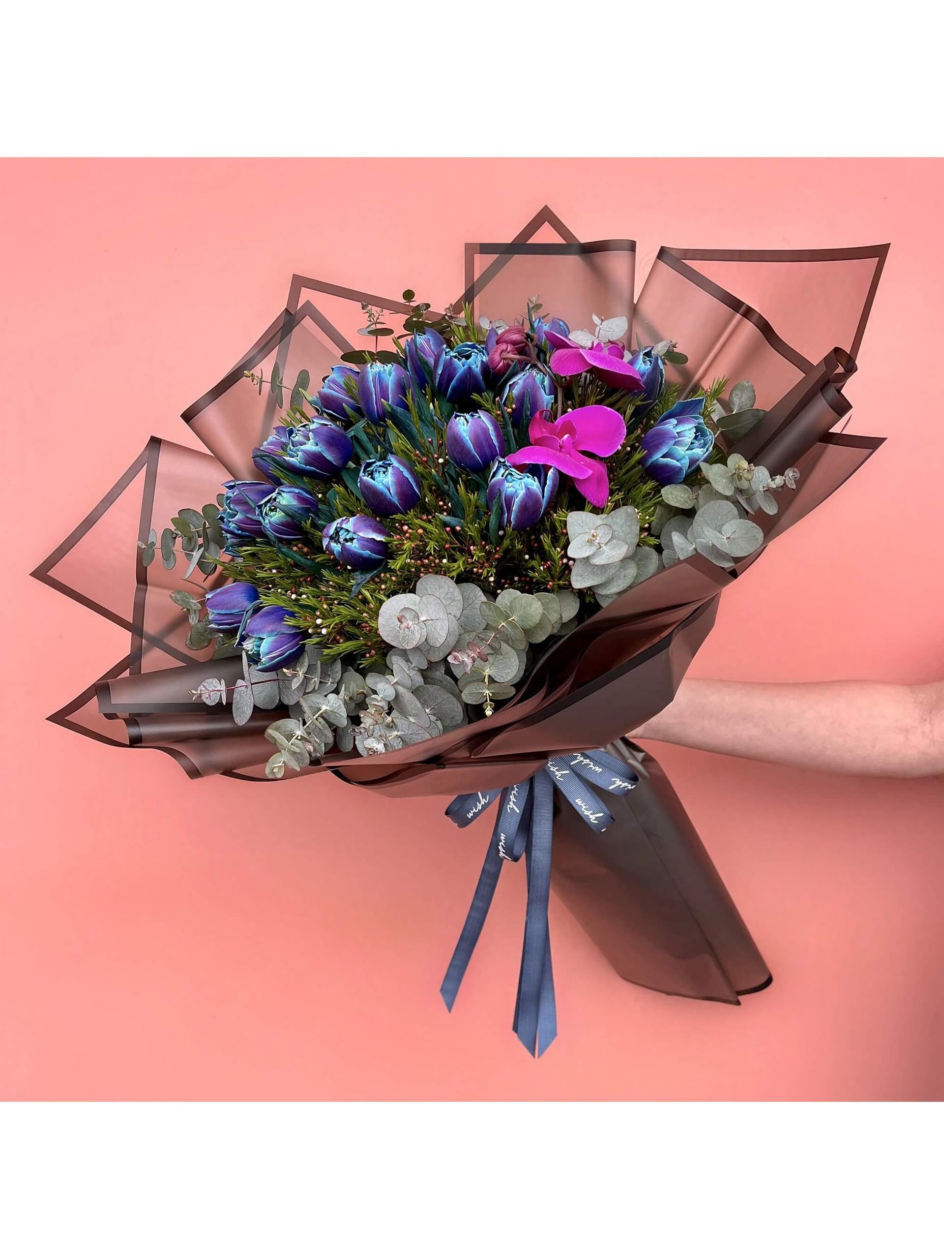 20 Sheets/Pack Matte Paper Magic Edge Korean Art Flower Bouquet Gift Wrapping Paper With Waterproof Semi-Transparent Rose Pattern For Florist Shop And Flower Arrangement