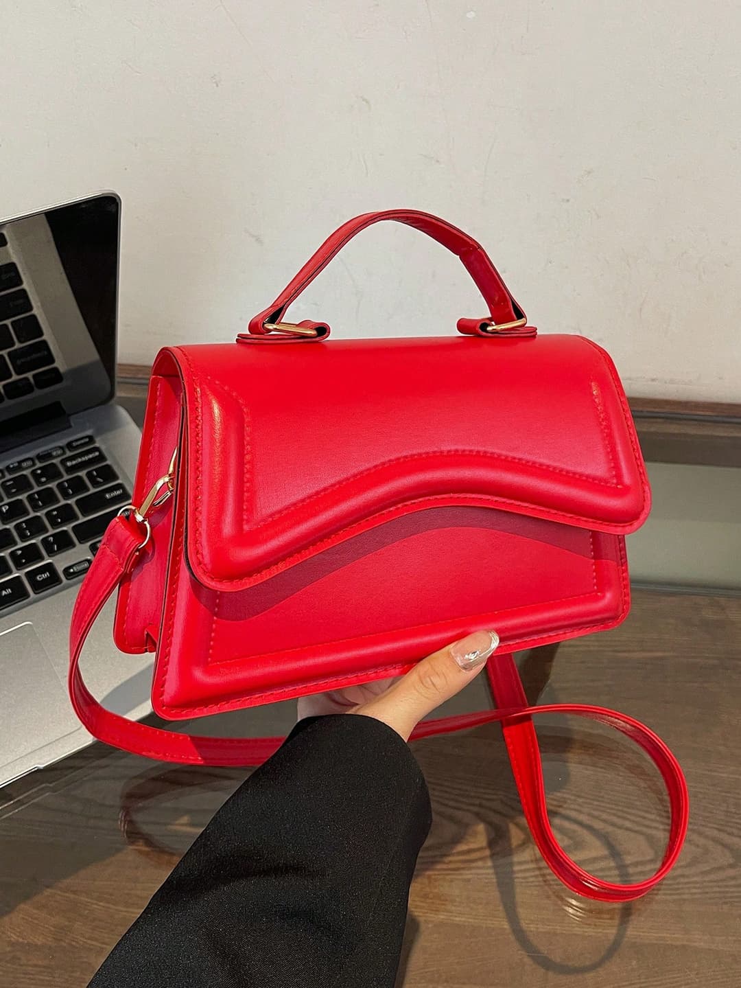 New Fashion Solid Color Shoulder Bag For Streetwear, Casual Handbag, Simple Crossbody Bag, Small Square Bag