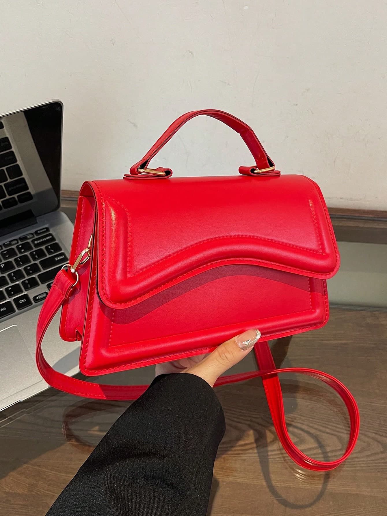 New Fashion Solid Color Shoulder Bag For Streetwear, Casual Handbag, Simple Crossbody Bag, Small Square Bag
