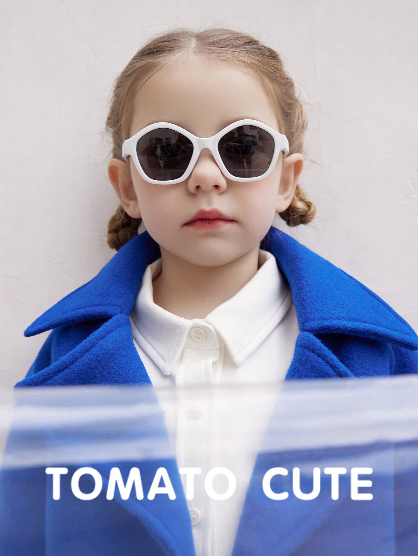 TOMATO CUTE 1 Pair Kids Flexible Pentagonal Rim Polarized Fashion Glasses, Outdoor Fashion Glasses For Boys & Girls
