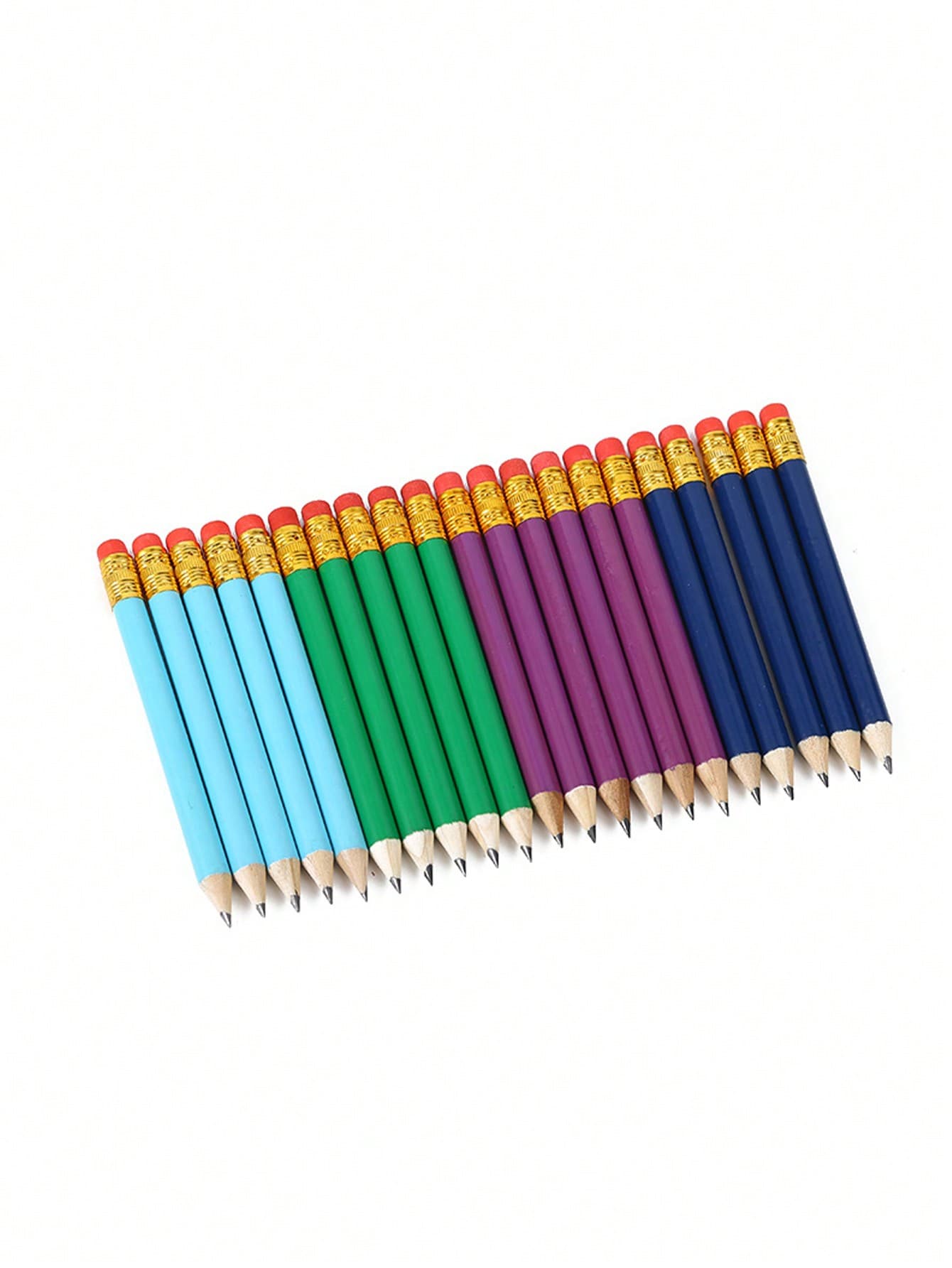 20pcs Golf Short Pencil 10cm Pencil HB Pencil For Students(Four Colors)