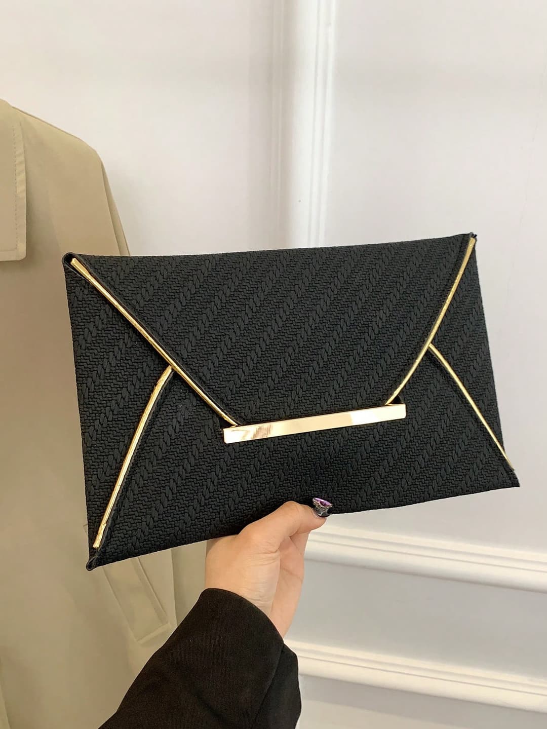 Vintage Crocodile Embossed Envelope Bag, Trendy Small Niche Design Summer Handbag