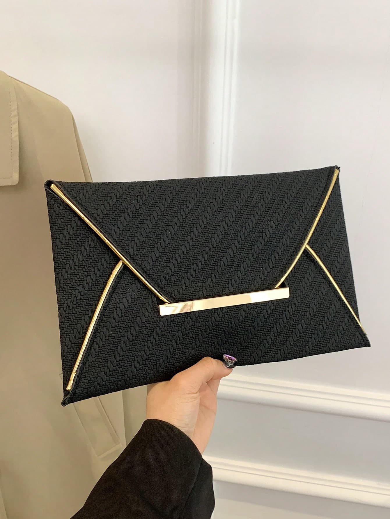Vintage Crocodile Embossed Envelope Bag, Trendy Small Niche Design Summer Handbag