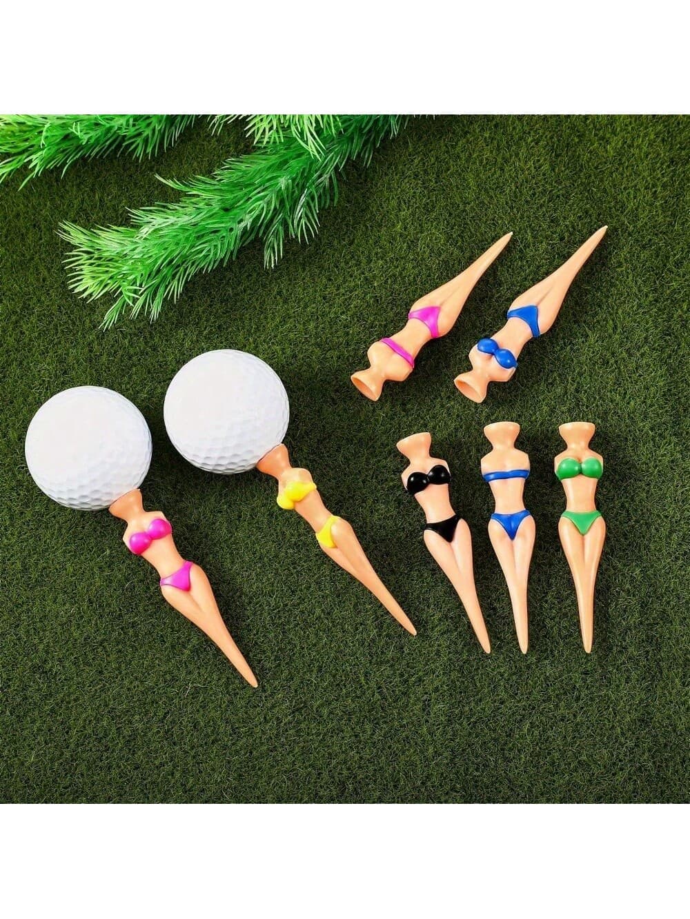 30pcs Funny Lady Golf Tees, 76mm/3 Inch Plastic Golf Tee Pins For Golf Training Accessories