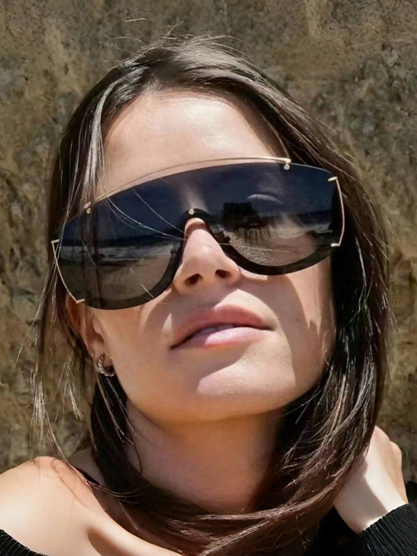 Vintage Metal Large Frame Fashion Glasses For Men And Women, Trendy Everyday/Holiday Party Eyewear