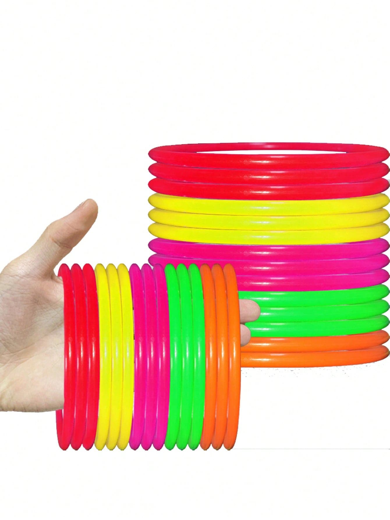 10pcs Random Color Solid Throwing Rings Toss Game Prop,Adult Party Games Suitable For Halloween/Christmas/Thanksgiving