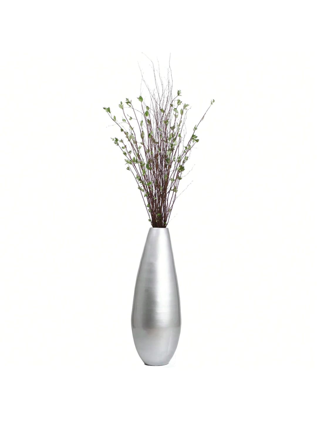 31.5" Spun Bamboo Tall Floor Vase - Sleek Metallic Finish, Elegant Home Decoration, Modern Accent Piece, Living Room Decor, Handcrafted Bamboo Art, Contemporary Interior Design, Unique Tall Vase, Black Large