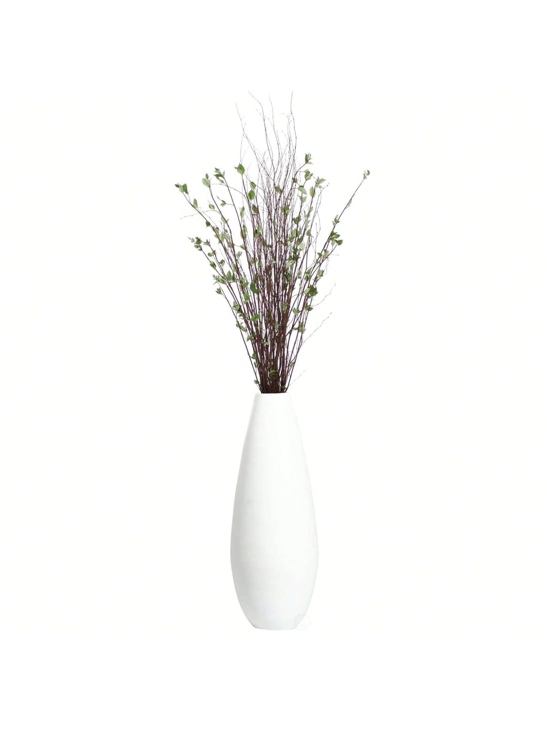 31.5" Spun Bamboo Tall Floor Vase - Sleek Metallic Finish, Elegant Home Decoration, Modern Accent Piece, Living Room Decor, Handcrafted Bamboo Art, Contemporary Interior Design, Unique Tall Vase, Black Large