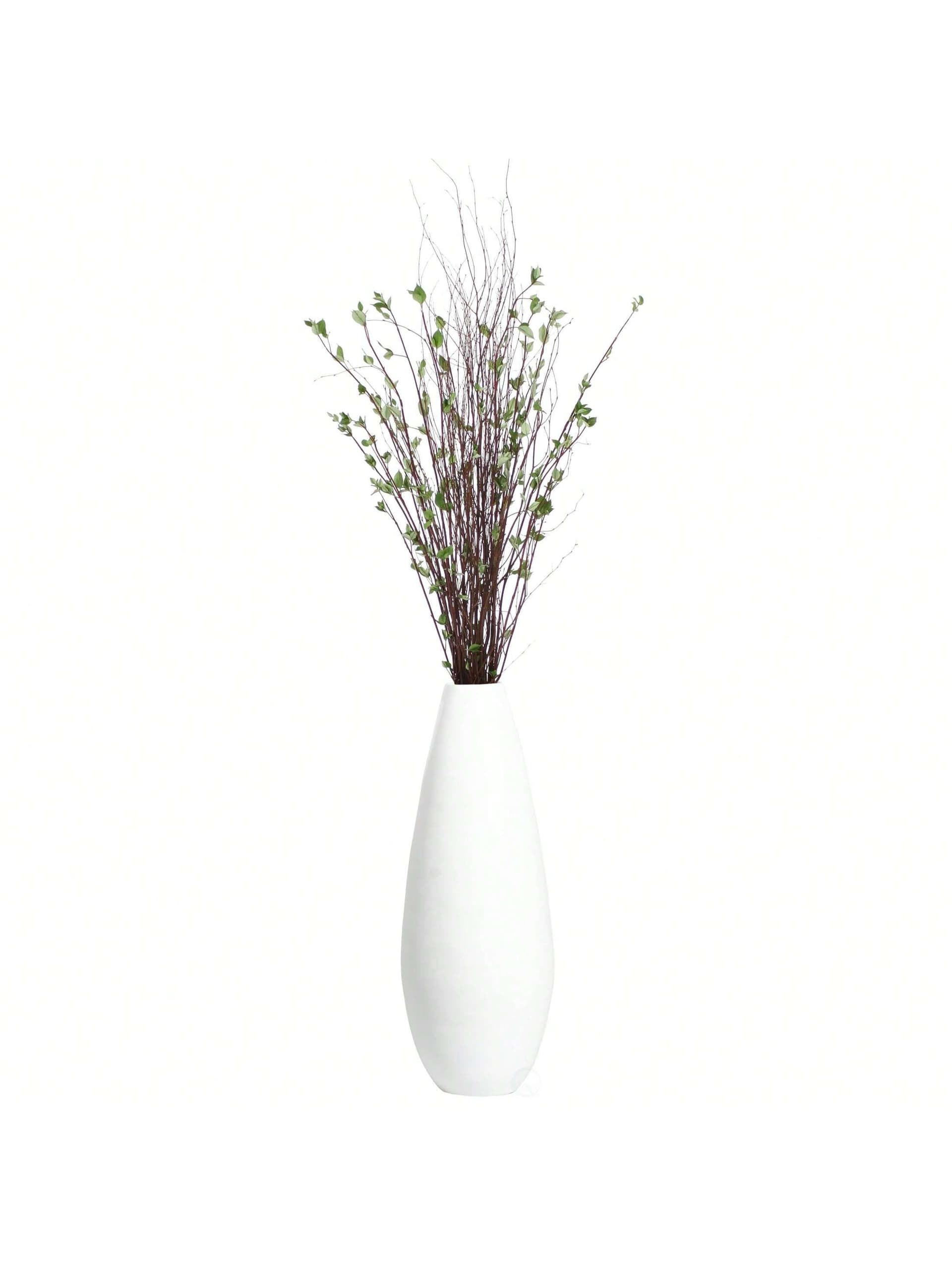 31.5" Spun Bamboo Tall Floor Vase - Sleek Metallic Finish, Elegant Home Decoration, Modern Accent Piece, Living Room Decor, Handcrafted Bamboo Art, Contemporary Interior Design, Unique Tall Vase, Black Large