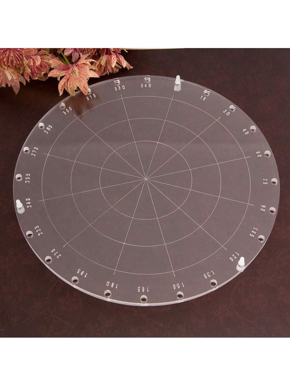 1pc Transparent Round Stamp Tool, DIY Handmade Circular Stamp Embossing Tool