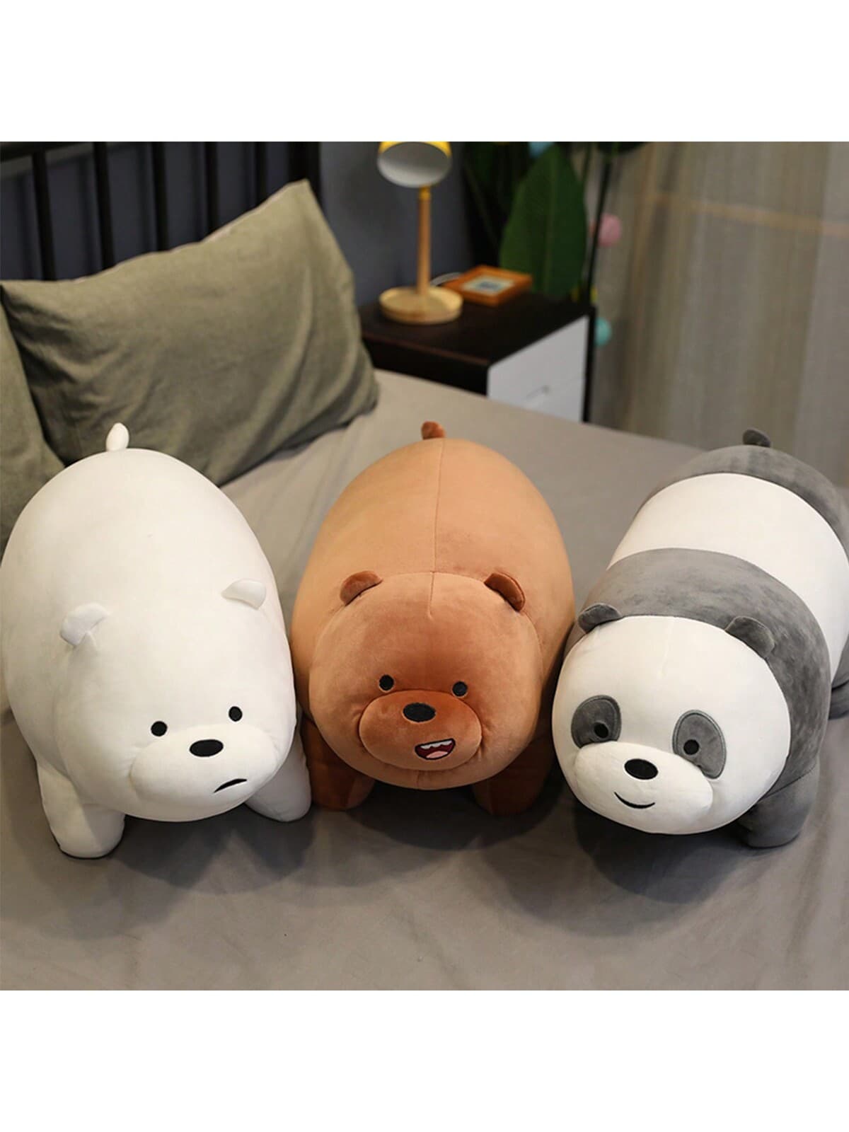 1PC Panda Plush, Cute Panda Plushies Toy, Nude Bear Doll Pillow, Panda Doll Sleeping Hugging Plush Toy, Soft Plushie Cuddle Pillow, Anime Plushie Doll, Cute Stuff Toys Gift For For Easter, Christmas, Halloween, Thanksgiving Party Favors And Children's Gifts