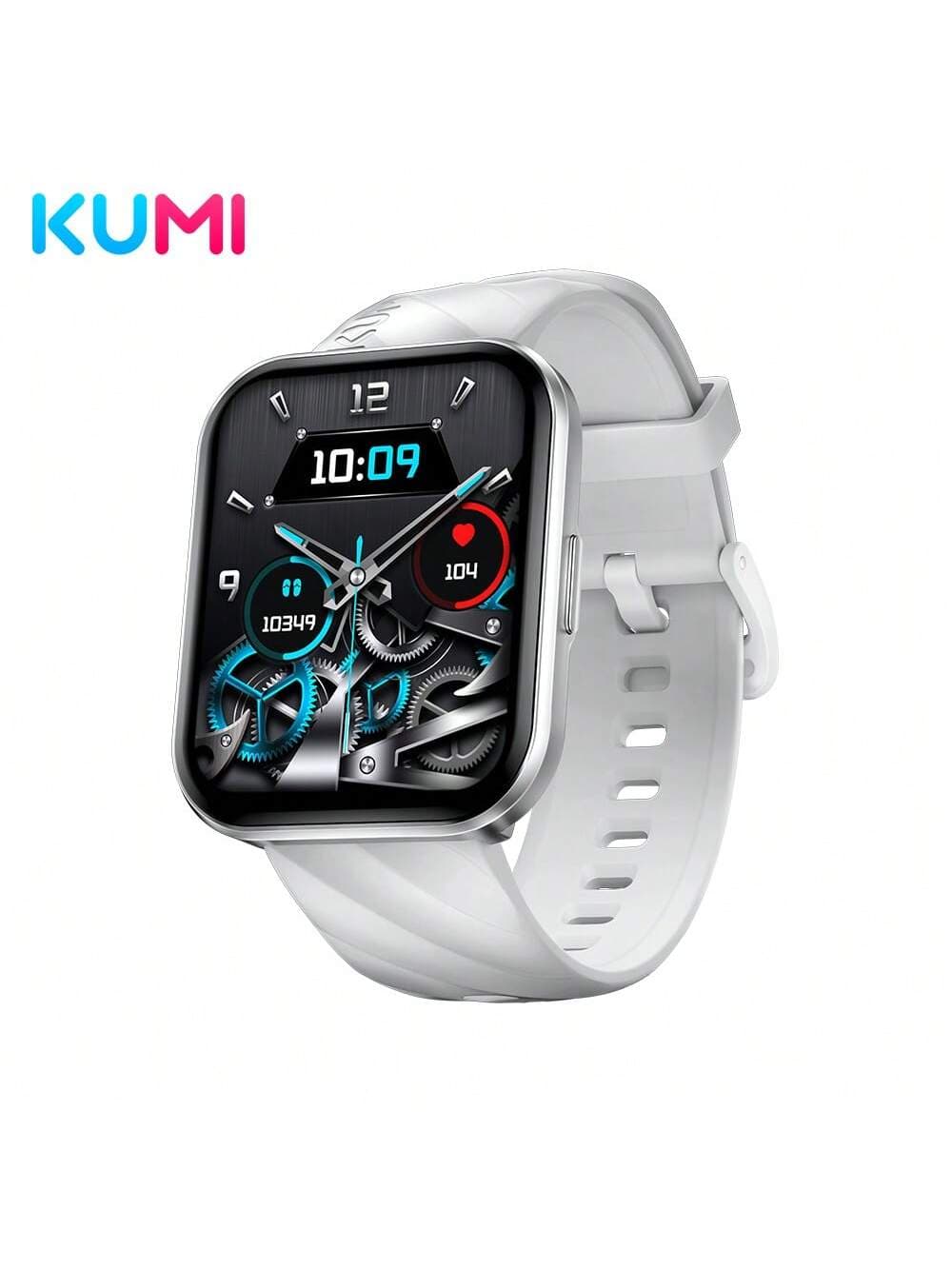 KUMI KU6 Meta Smart Watch IP68 Waterproof 1.96" 100+Exquisite Dial With Compass Bluetooth Call Liveness Detection