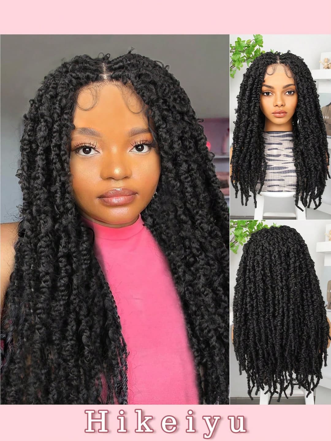 Synthetic Heat Resistant Front Lace Wigs With Baby Hair 13*3.5 Long Braid Women Hair 22inch Black Daily Used High Quality For Women Women Natural Looking Women Good Quality Synthetic Soft Beginner Friendly Wigs