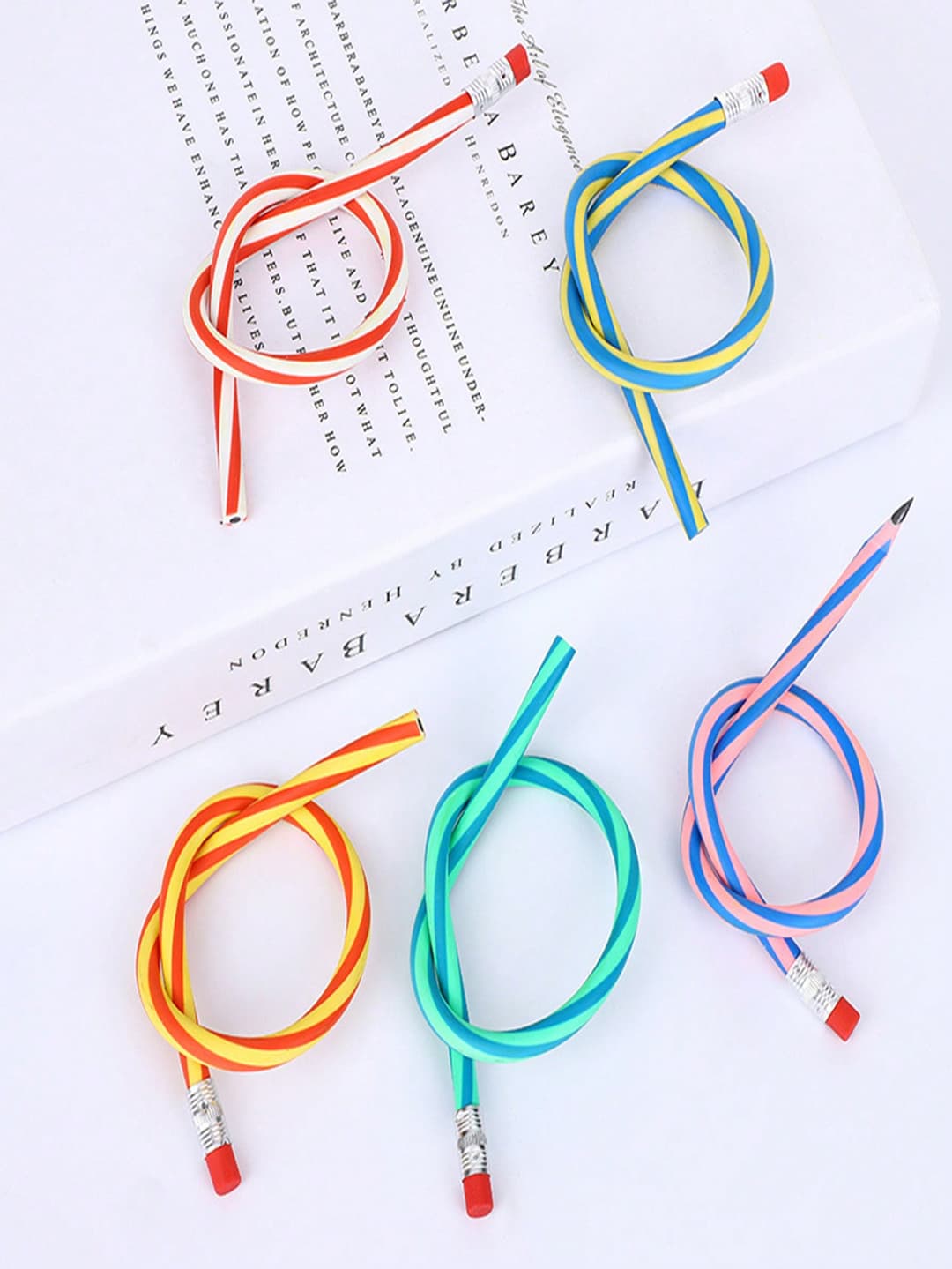 1 Set (10pcs) Flexible Fun Pencils, Bendable Creative Stationery Supplies, Small Incentive Prizes