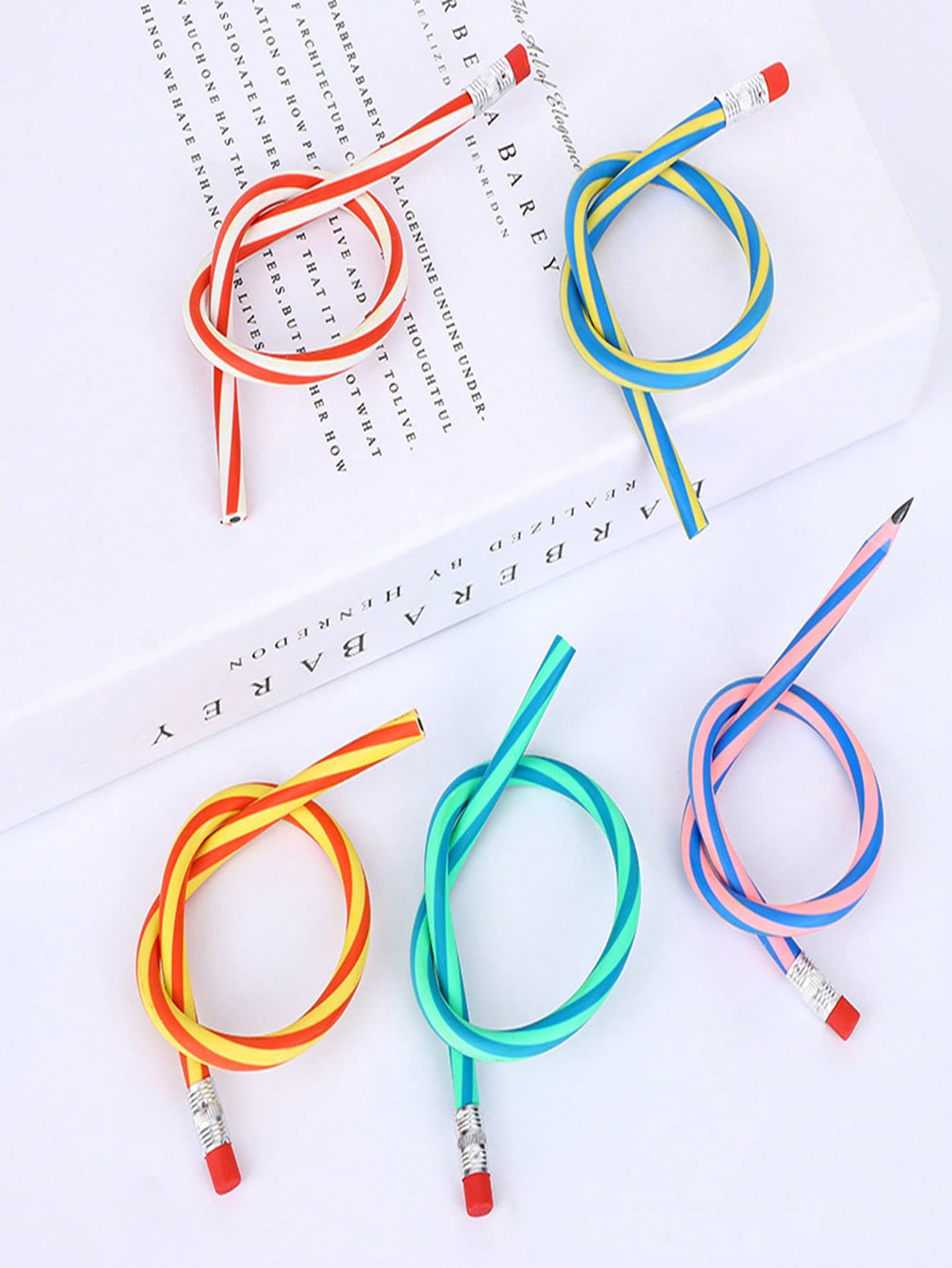 1 Set (10pcs) Flexible Fun Pencils, Bendable Creative Stationery Supplies, Small Incentive Prizes