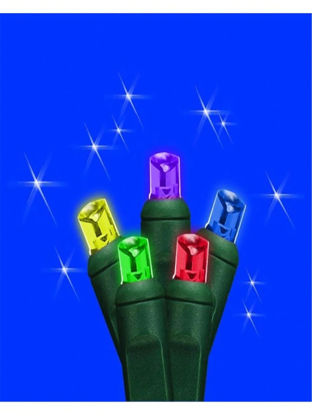 Unbeatablesale Kellogg Plastics 49317 0.125 In. Holiday Christmas Indoor Outdoor LED- Multi Color - Cone