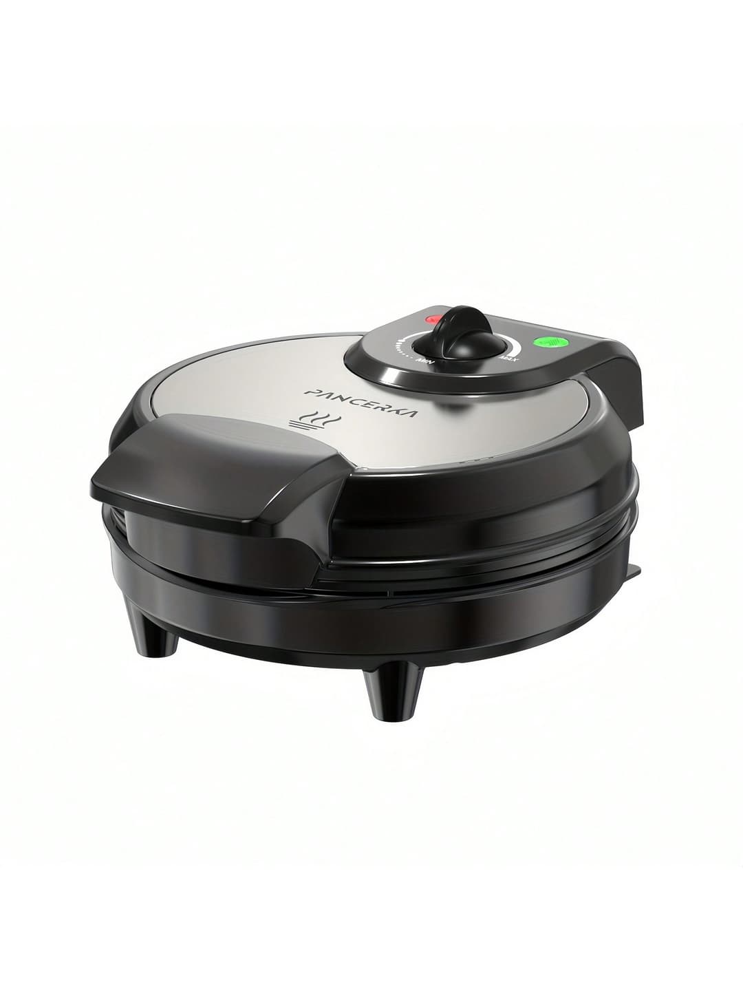 PANCERKA 1PC Belgian Waffle Maker With Adjustable Temperature Control, Non-Stick Plates And Cool Touch Handle, Makes 8" Waffles, Stainless Steel
