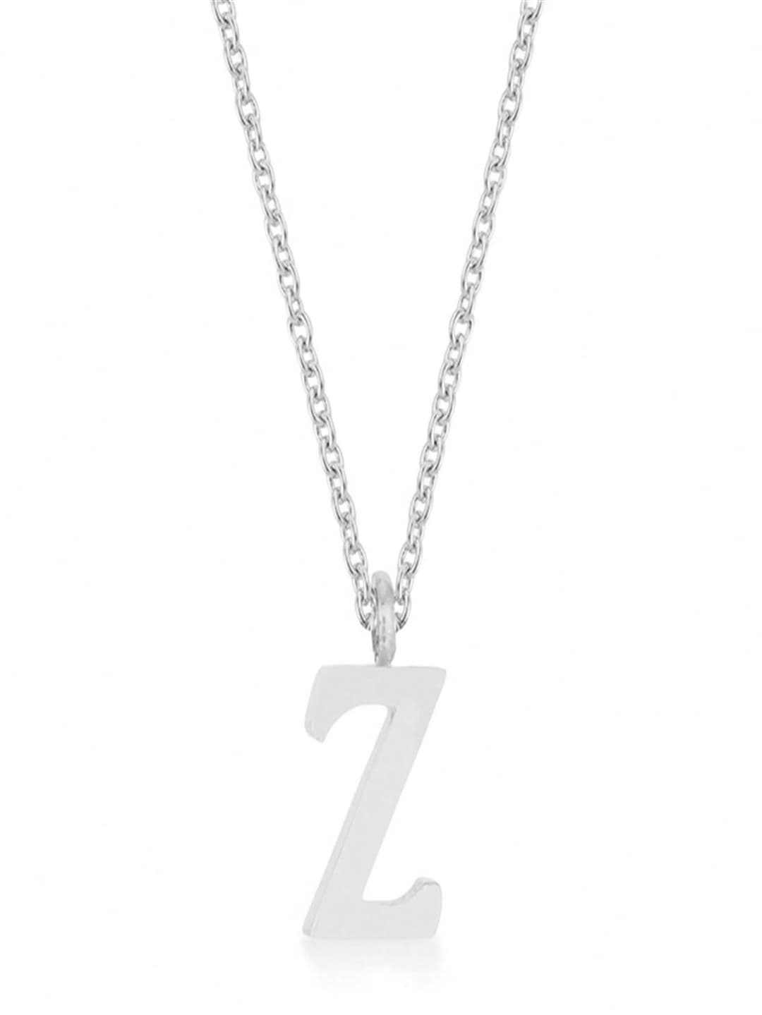 Unbeatablesale Jgoodin P11456R-V00-Z Womens Elaina White Gold Rhodium Stainless Steel Z Initial Necklace