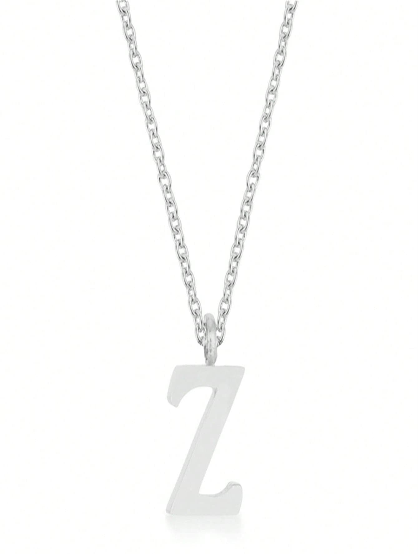 Unbeatablesale Jgoodin P11456R-V00-Z Womens Elaina White Gold Rhodium Stainless Steel Z Initial Necklace