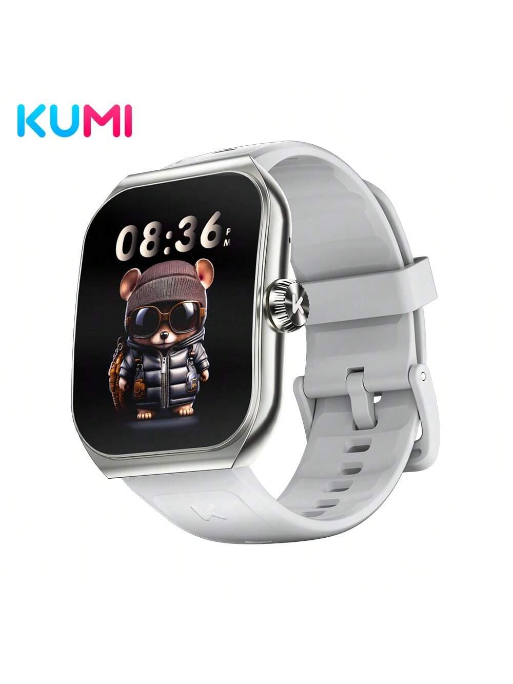 KUMI KU7 Smartwatches 1.96" Amoled 100+Sport Modes NFC IP68 Waterproof Bluetooth Call Health Sleep Monitoring Sos For Man Woman