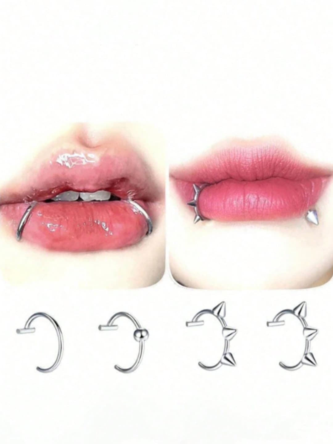 1 Stainless Steel Fake Nose Ring, Nasal Septum Ring, C-Shaped Clip Lip Ring, Earring, Fake Nose Ring, Women's Body Accessory Without Perforation