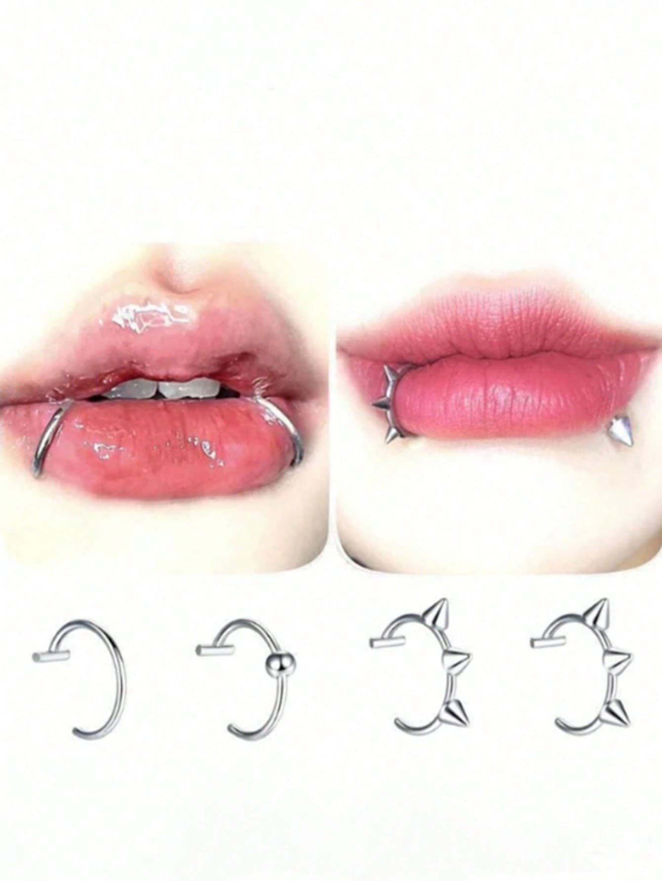 1 Stainless Steel Fake Nose Ring, Nasal Septum Ring, C-Shaped Clip Lip Ring, Earring, Fake Nose Ring, Women's Body Accessory Without Perforation