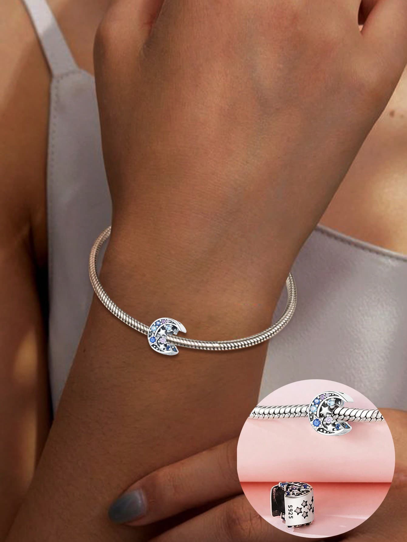 1 Piece S925 Sterling Silver DIY Bead For Daily Matching, Give To Girlfriend Or Best Friend