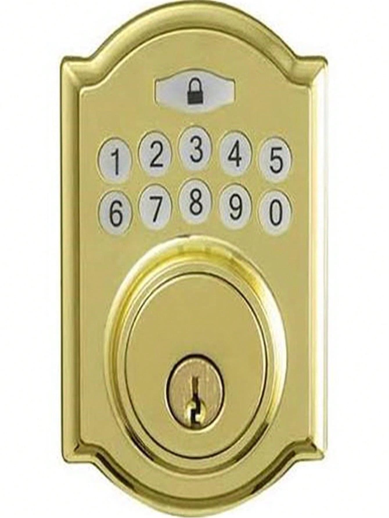 Unbeatablesale Taiwan Fu Hsing Industrial 221752 Tru-Guard Castle Electronic Deadbolt Lock, Polished Brass