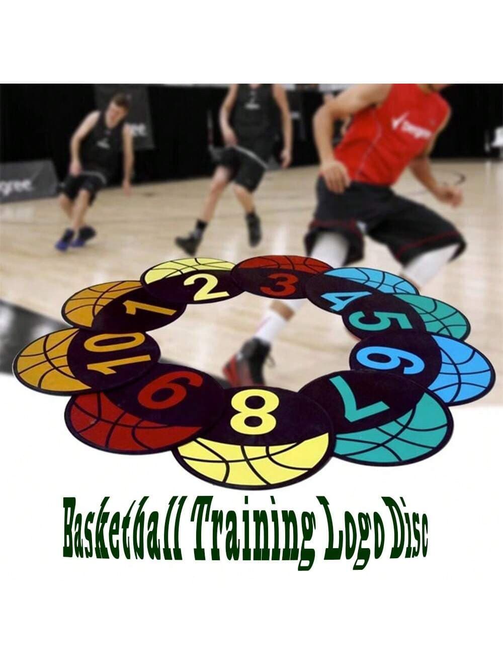 1 Set Of 1-10 Numbered Basketball Footwork Training Mats, Dribbliing And Ball-Handling Accessories
