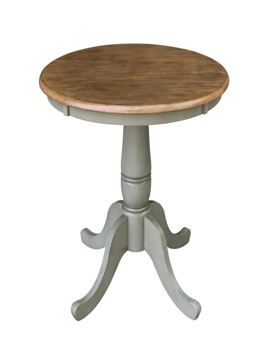 Unbeatablesale International Concepts K41-30RT 30 In. Round Top Pedestal Table With Dining Height Hickory & Stone