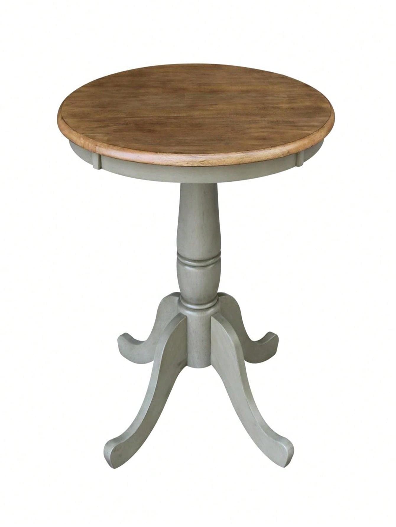 Unbeatablesale International Concepts K41-30RT 30 In. Round Top Pedestal Table With Dining Height Hickory & Stone