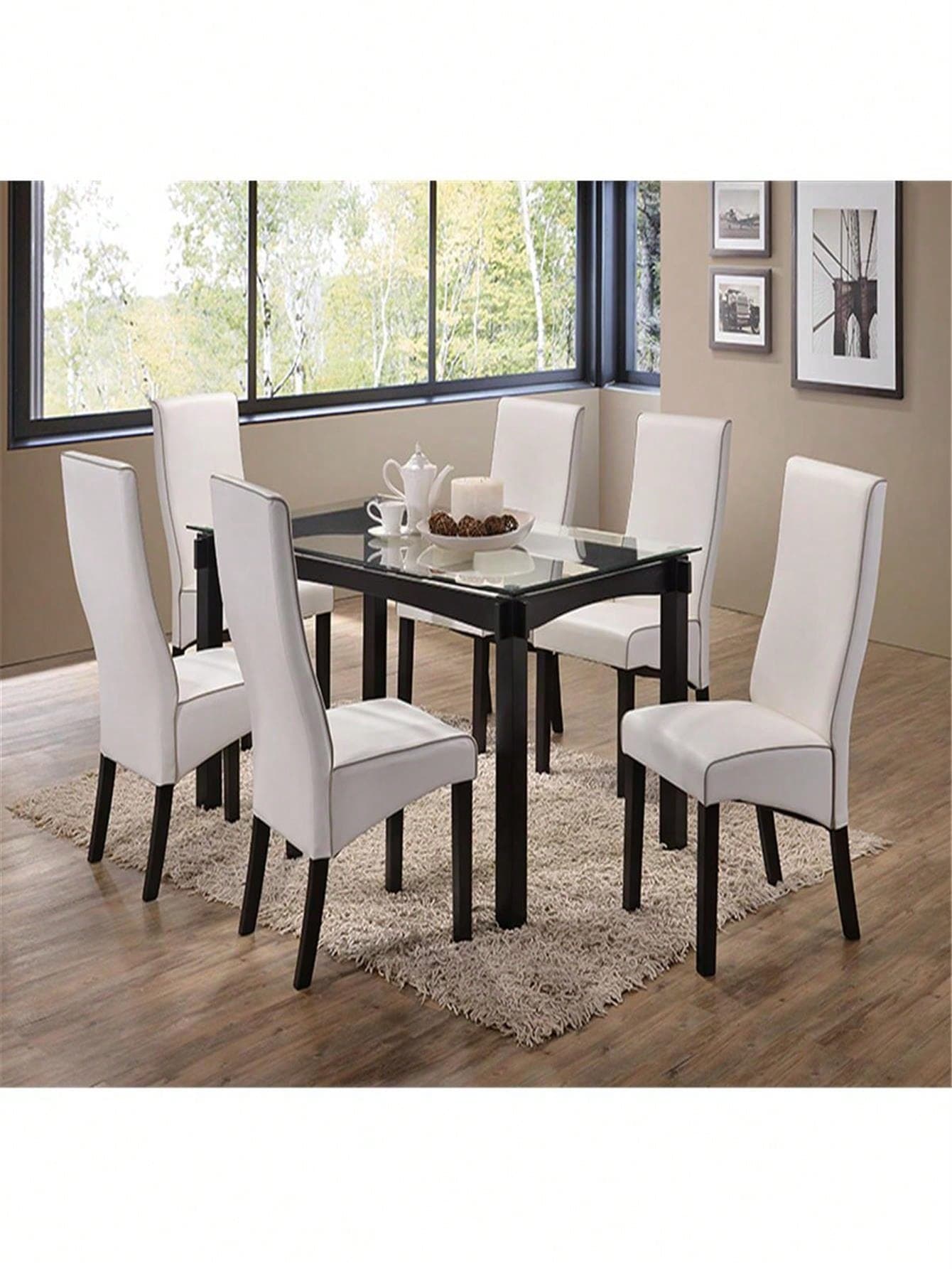 Unbeatablesale KB PC57-W 40 X 23 X 18 In. Parson Chairs, Cappuccino & White - Set Of 2
